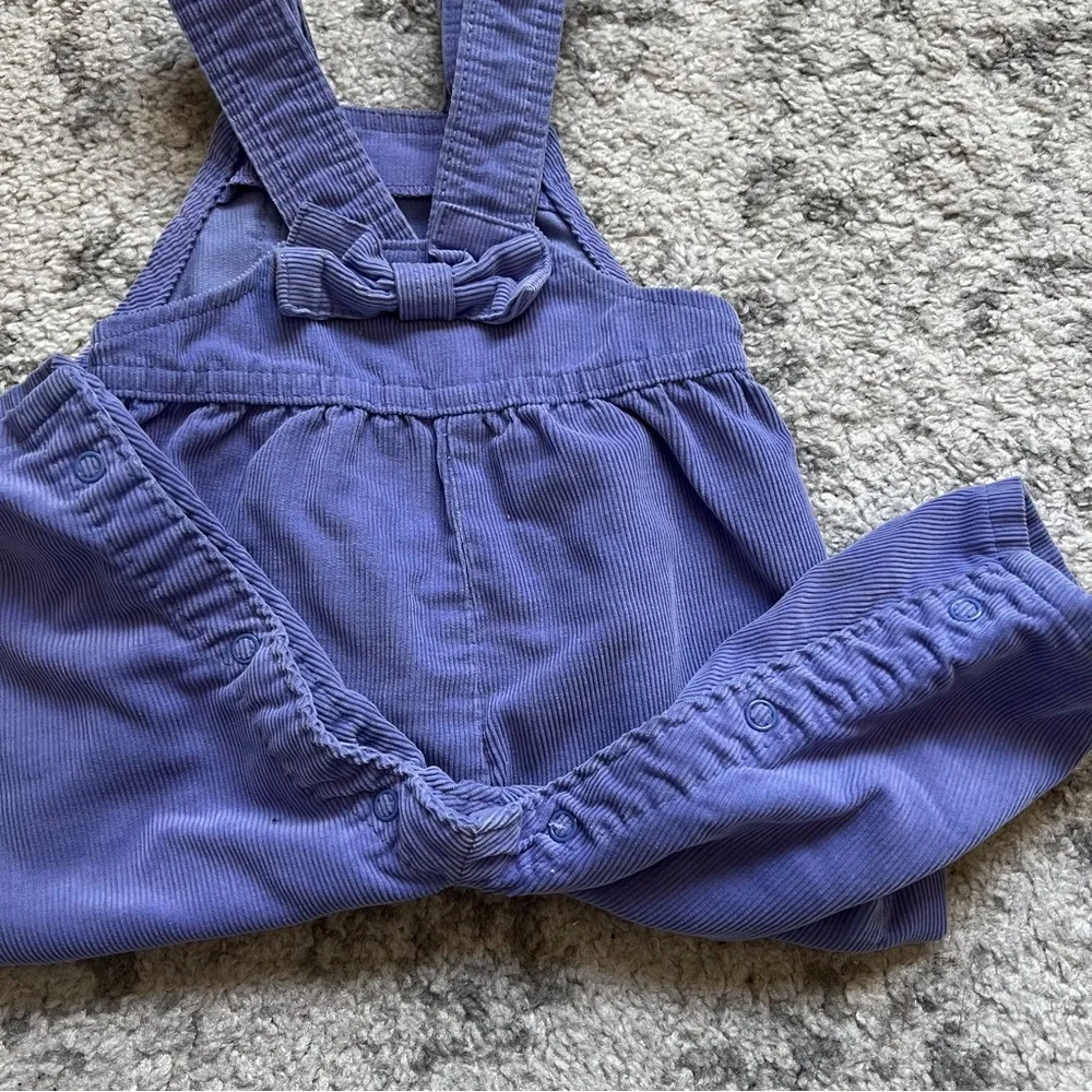 Oshkosh B’Gosh Vintage Bib Overalls Purple Corduroy Baby 12 Months Union Tag USA - Picture 3 of 7